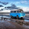 Blue Volkswagen Campervan paint by numbers