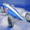 Blue Dragster Car paint by numbers