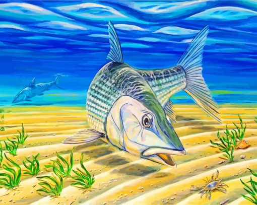 Two Big Bonefishes Art paint by numbers