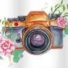 Aesthetic Flowers And Camera Art paint by numbers