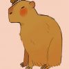 Capybara And Butterfly paint by number