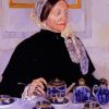 Aesthetic Cassatt Lady At Tea Table paint by numbers