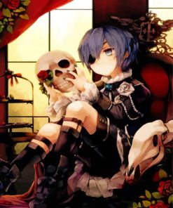 Ciel Phantomhive And Skull Head paint bynumbers