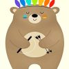 Cute Colorful Bear paint by number