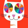 Colorful Cat paint by number