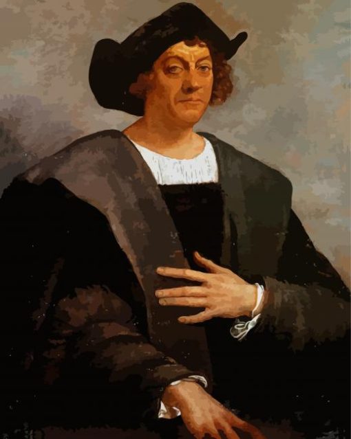 Chrisopher Columbus Portrait paint by numbers