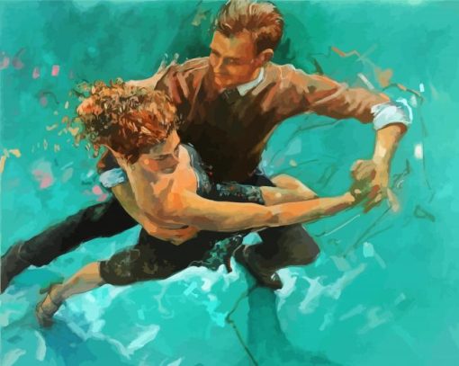 Couple Dancing In The Water paint by number