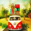 Couple In Volkswagen Van paint by numbers