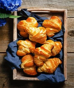 Croissants Food paint by numbers