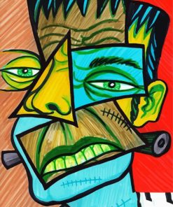 Cubism Frankenstein Art paint by number