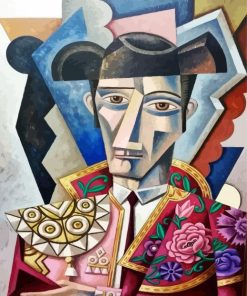 Cubist Hispanic Man paint by number