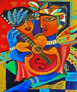 Aesthetic Cubism Musicians Art paint by numbers