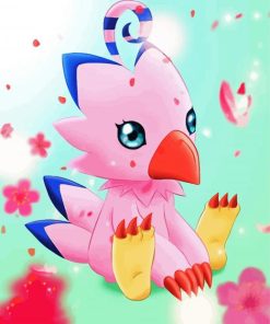 Cute Biyomon Digimon paint by number