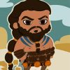 Cute Khal Drogo paint by numbers