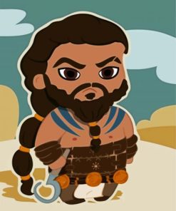 Cute Khal Drogo paint by numbers