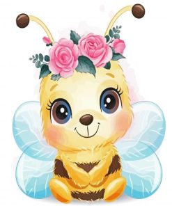 Cute Baby Bee paint by numbers