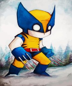 Cute Baby Super Hero paint by number