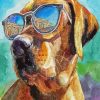 Dog Wearing Glasses paint by numbers