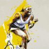 Femal Tennis Player Art paint by numbers