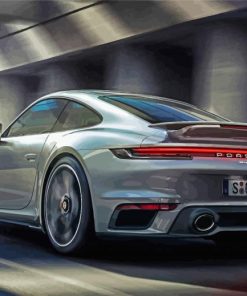 Grey Porsche 911 paint by numbers