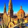 Guadalajara Cathedral Mexico paint by numbers