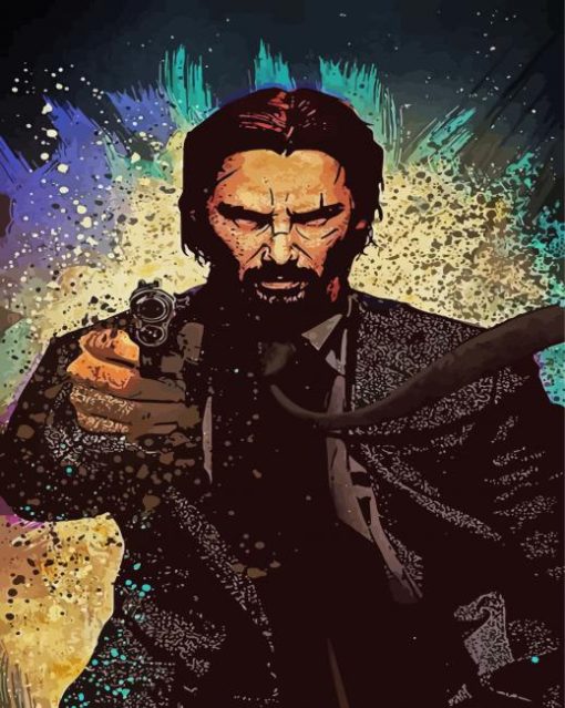 John Wick Movie Character paint by numbers