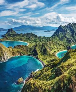 Komodo Island Indonesia Seascape paint by numbers