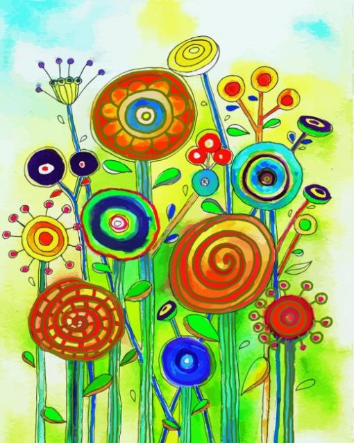 Lollipop Garden Art paint by numbers