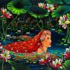 Lotus Mermaid Art paint by numbers