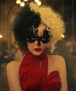 Masked Cruella Movie Character paint by numbers