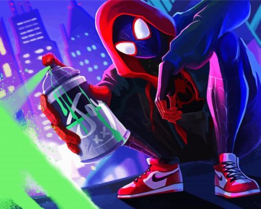 Miles Morales Spider Man Movie paint by numbers