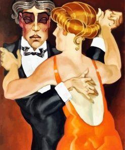 Vintage Old Couple Dancing paint by numbers