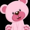 Adorable Pink Teddy Bear paint by numbers