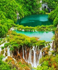 Plitvice Lakes National Park Croatia paint by numbers