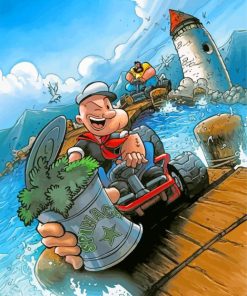 Popeye Aimation paint by numbers