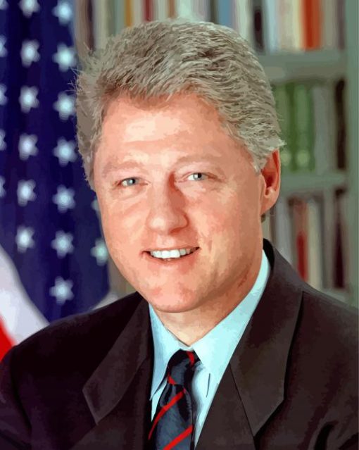 The American President Bill Clinton paint by numbers