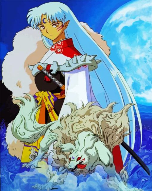 Sesshomaru Inuyasha Anime Boy paint by numbers