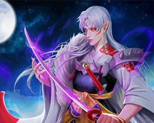 Sesshomaru Inuyasha Anime Character paint by numbers