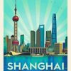 Shanghai China Poster paint by numbers