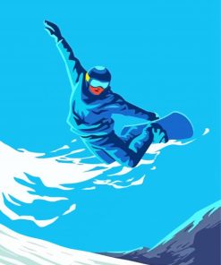 Snowboarding Art paint by numbers