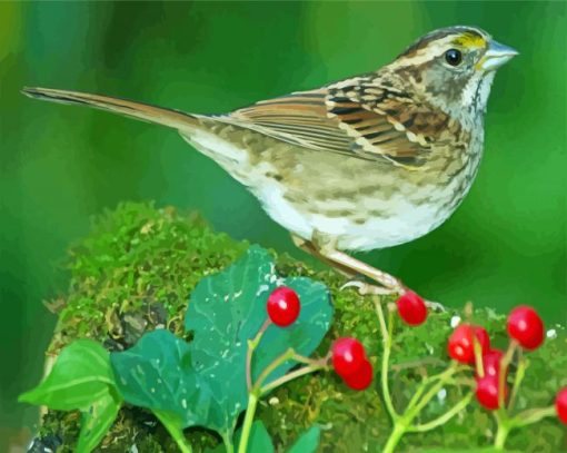 Sparrow Bird paint by numbers