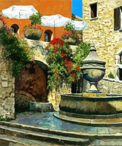 Aesthetic St Paul Vence France paint by numbers