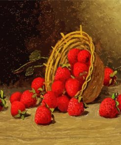 Basket Full Of Strawberries paint by numbers