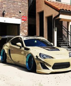 Beige Subaru Brz Car paint by numbers