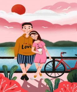 Cute Couple Sunday Date paint by numbers