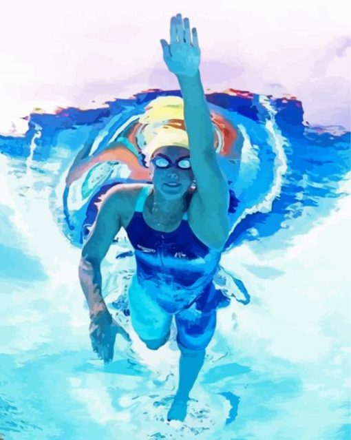 Swimmer Women paint by numbers