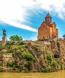 Tbilisi Metekhi St Virgin Church paint by numbers