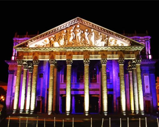 Teatro Degollado Guadalajara Mexico paint by numbers