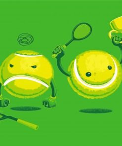 Tennis Balls Illustration paint by numbers