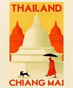 Thailand Asia Poster Art paint by numbers